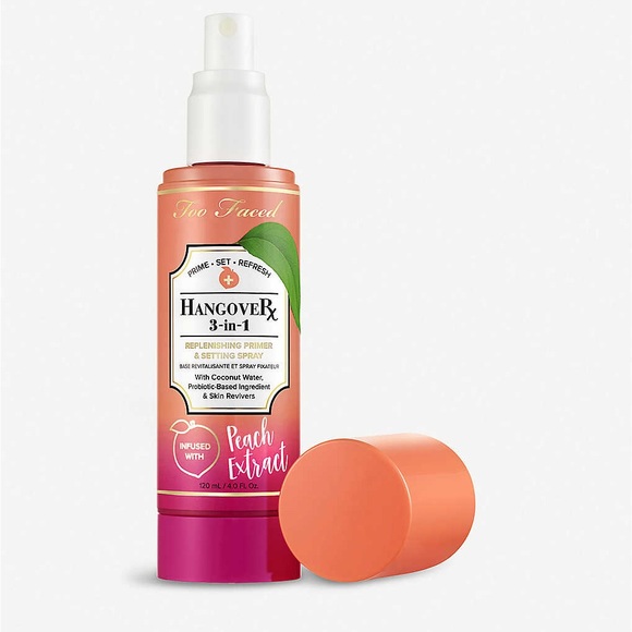 🍑 TOO FACED Hangover 3 in 1 Peach Extract Replenishing Primer & Setting Spray 🍑 - Picture 4 of 11